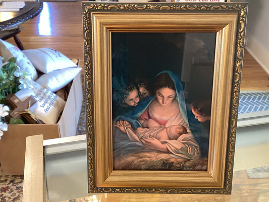 Madonna and Child Nativity framed Print