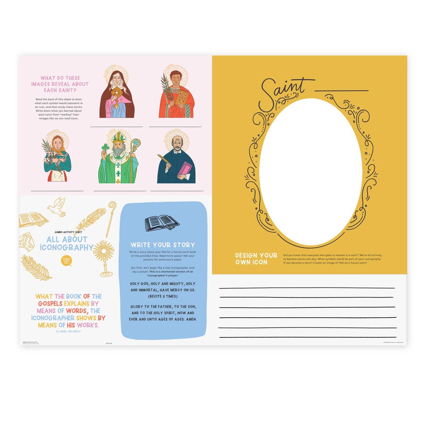 Iconography Jumbo Activity Sheet - Pack of 3