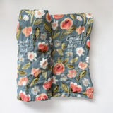 The Little Rose Shop - St. Michael Prayer - Catholic Baby Muslin Blanket Swaddle