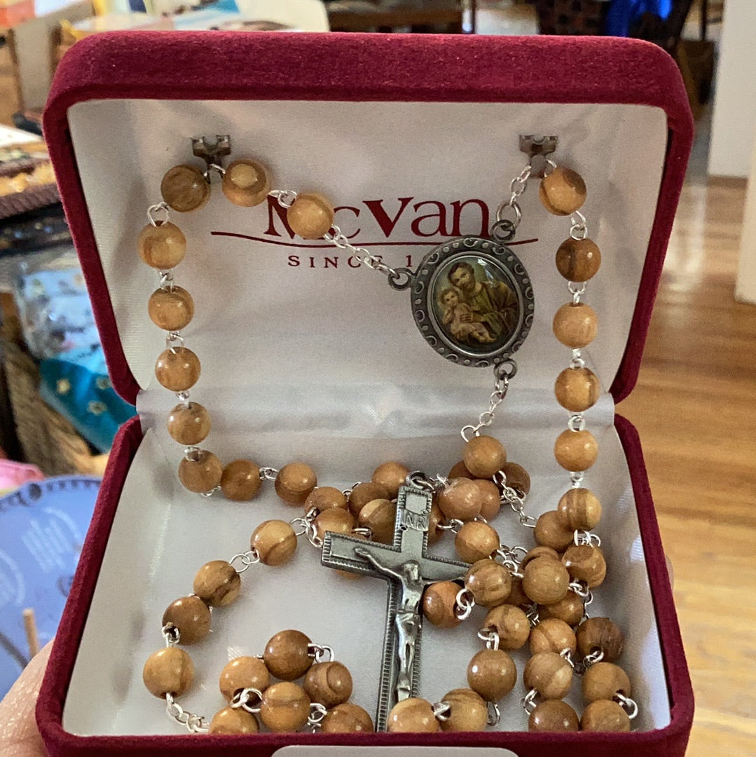 Olive Wood St Joseph Rosary