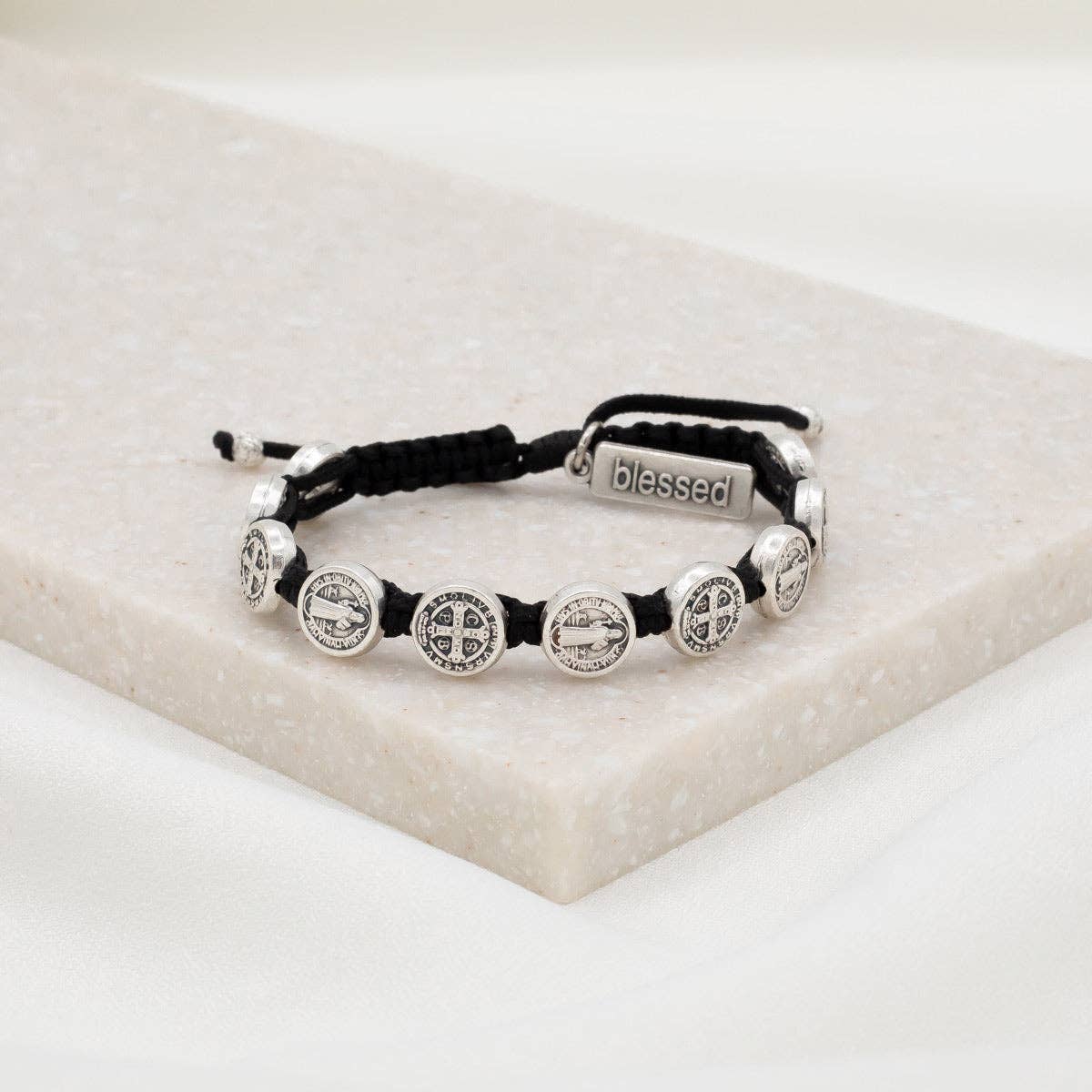 My Saint My Hero - Benedictine Blessing Bracelet - Silver Medals