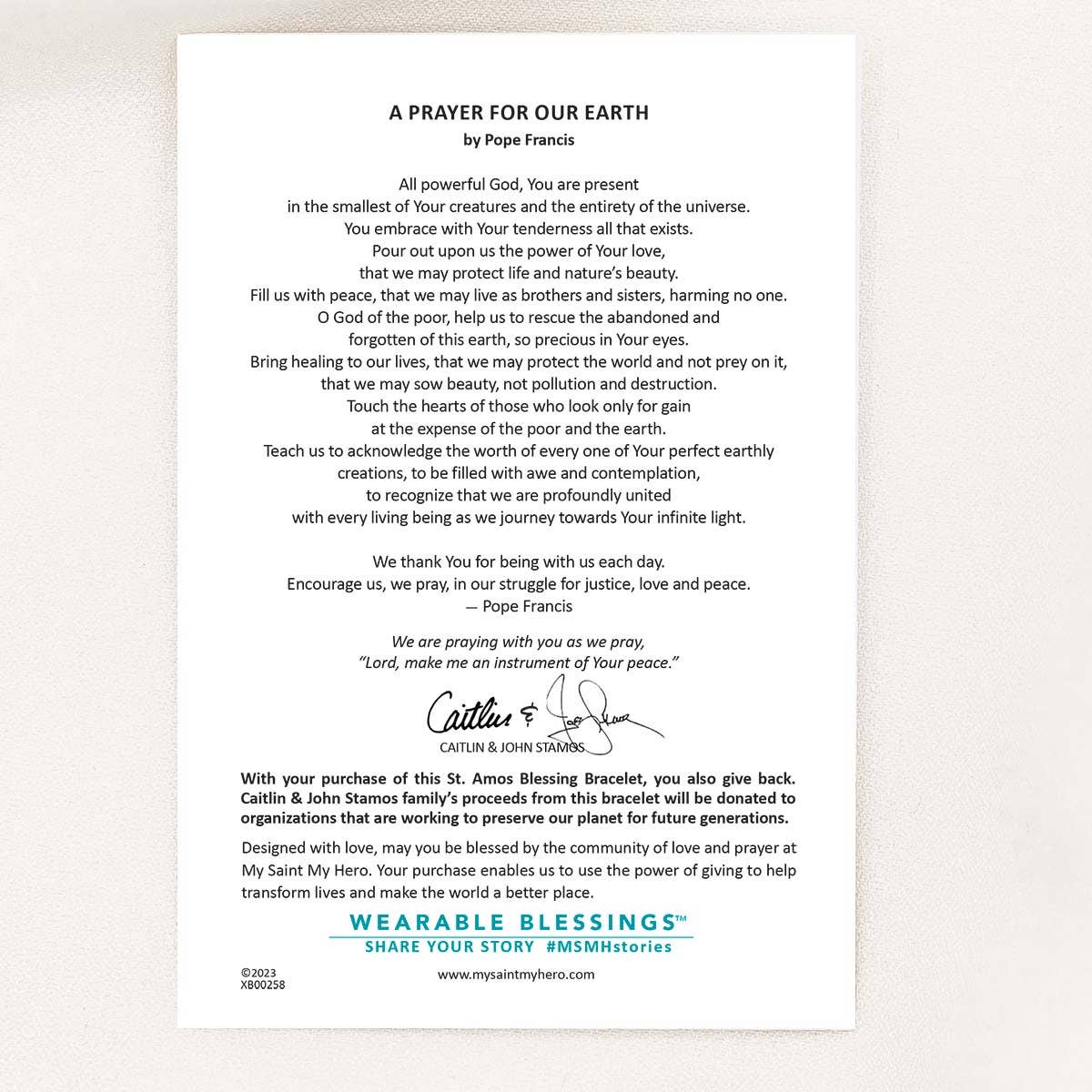 My Saint My Hero - Peace St. Francis Bracelet