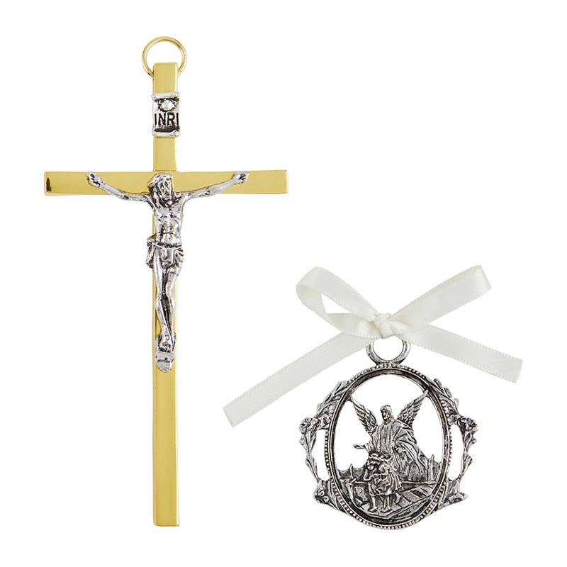 Christian Brands Catholic - Crucfx W Guard Angl Crb Mdal