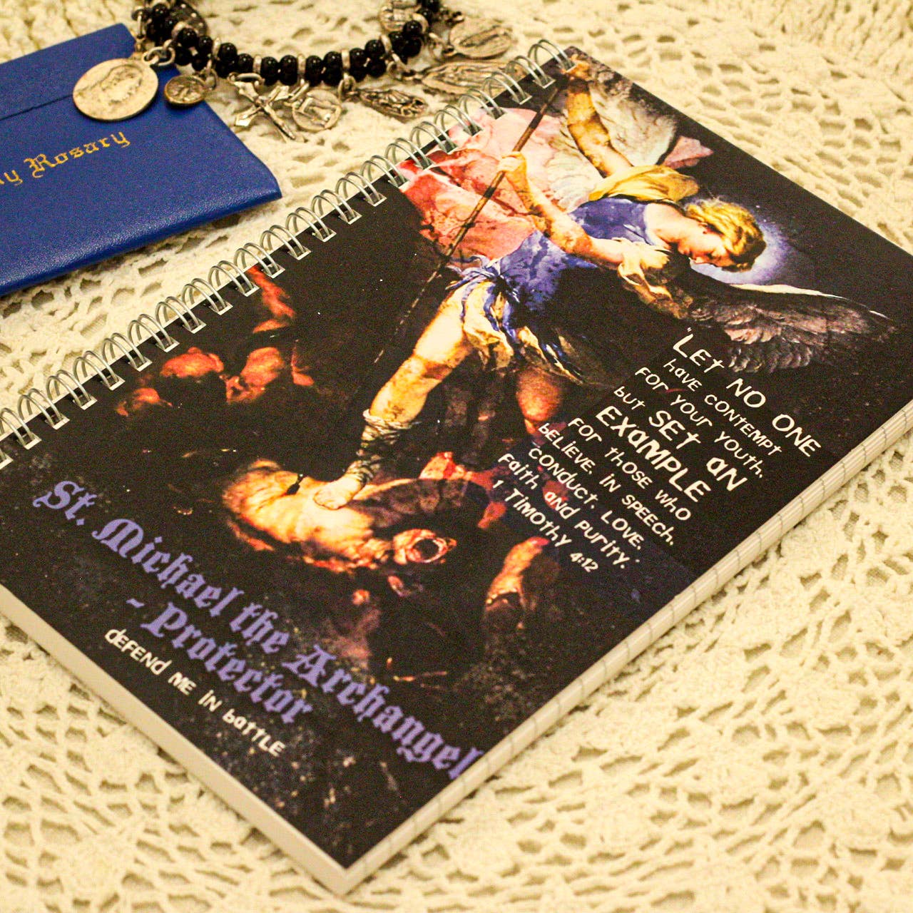 The Retro - a Full of Grace USA Company - Teen Chastity Boy: St. Michael the Archangel Writing Journal