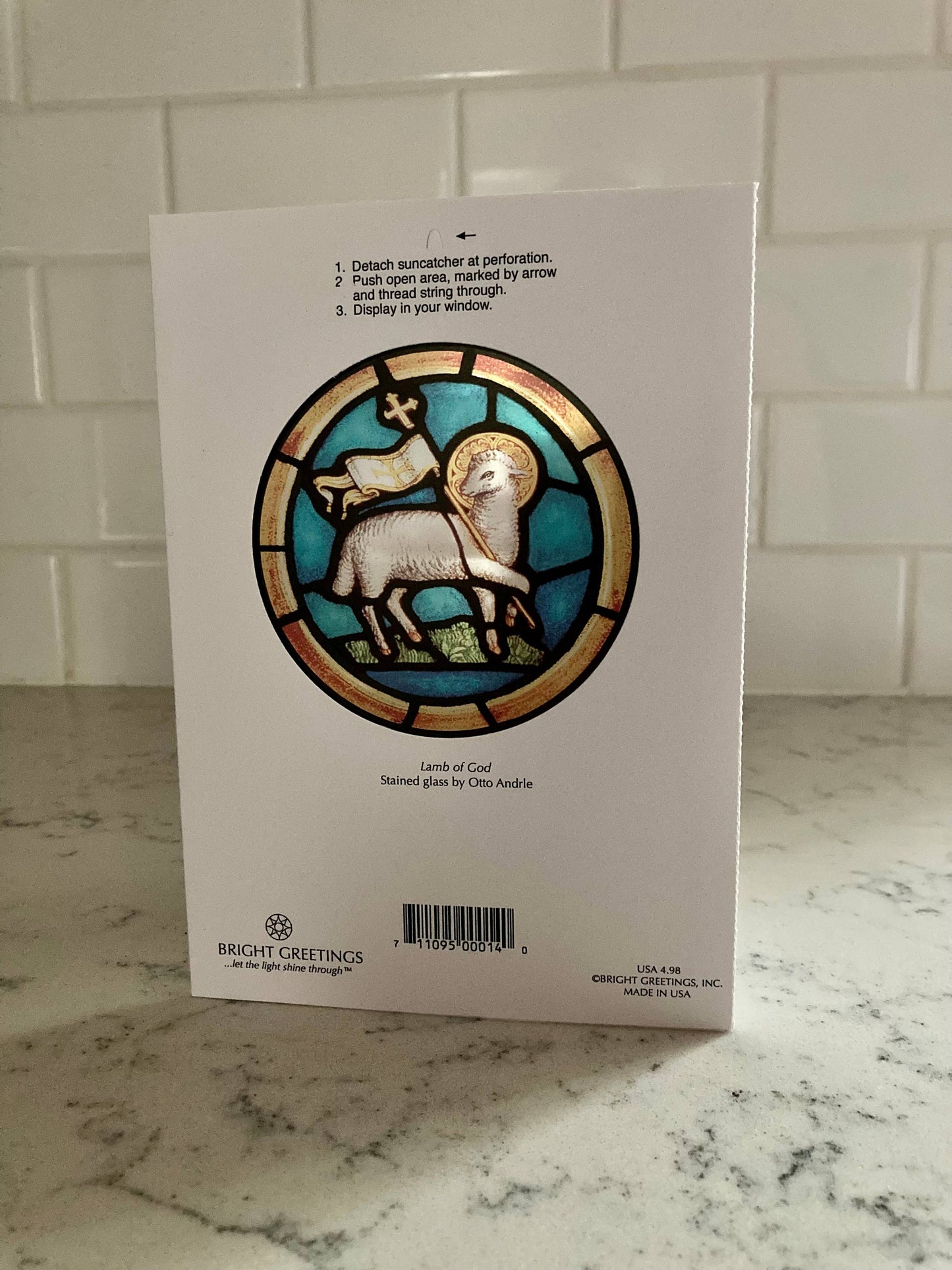 Bright Greetings - Lamb of God sun-catcher card | Easter, Thinking of you