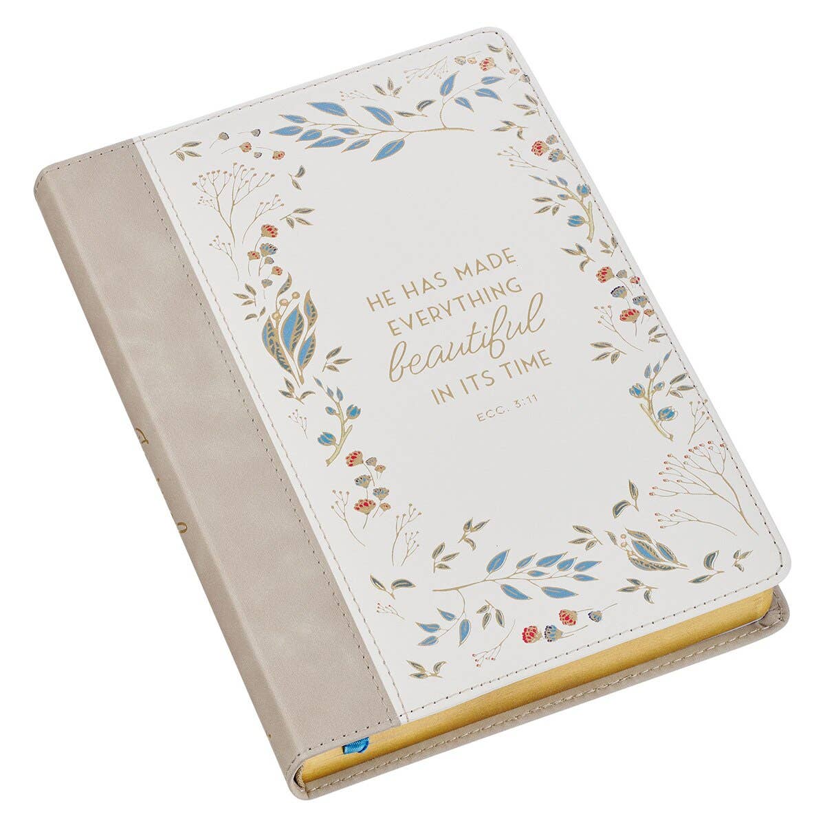 Christian Art Gifts - Journal Classic Beige/Cream Everything Beautiful Ecc. 3:11