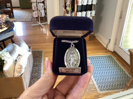 Large Miraculous Medal Pewter