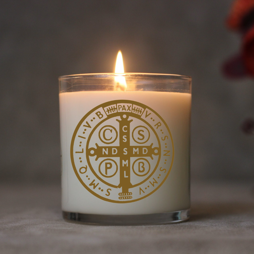 Pax Rosa - Saint Benedict Medal Candle