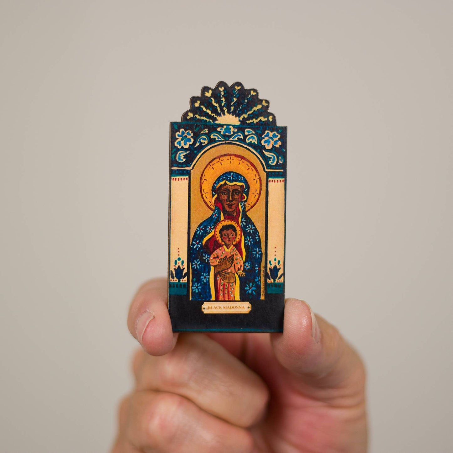 Retablos - Black Madonna - Wisdom Illumination of Mind and Protection
