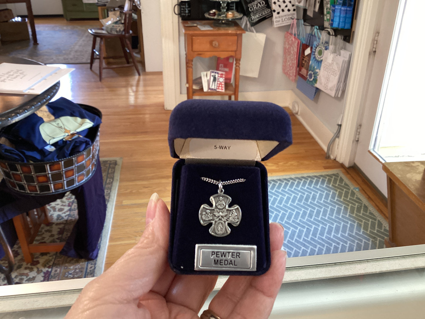 Pewter 5 Way Medal