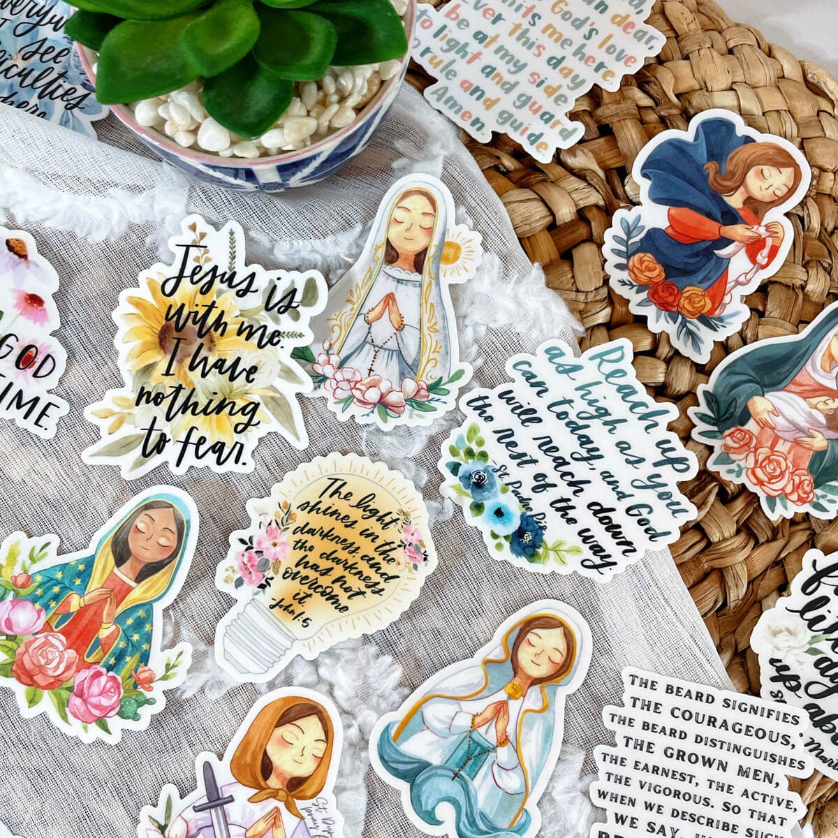 Just Love Prints - Catholic Stickers & Gifts - God's Got You Vinyl Sticker