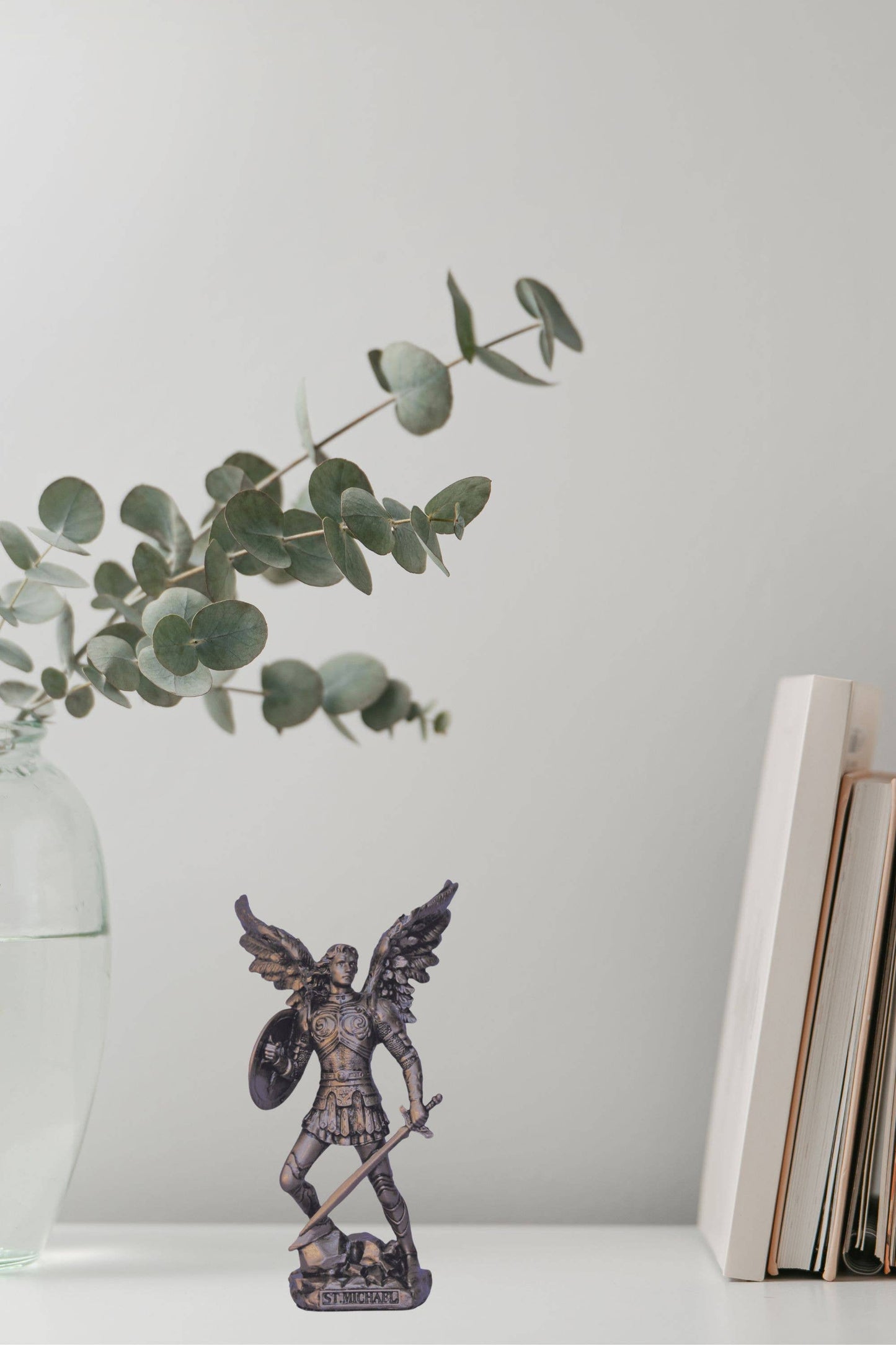 Goldscheider of Vienna - St. Michael w/o the Devil Statue in Cold Cast Bronze 4"