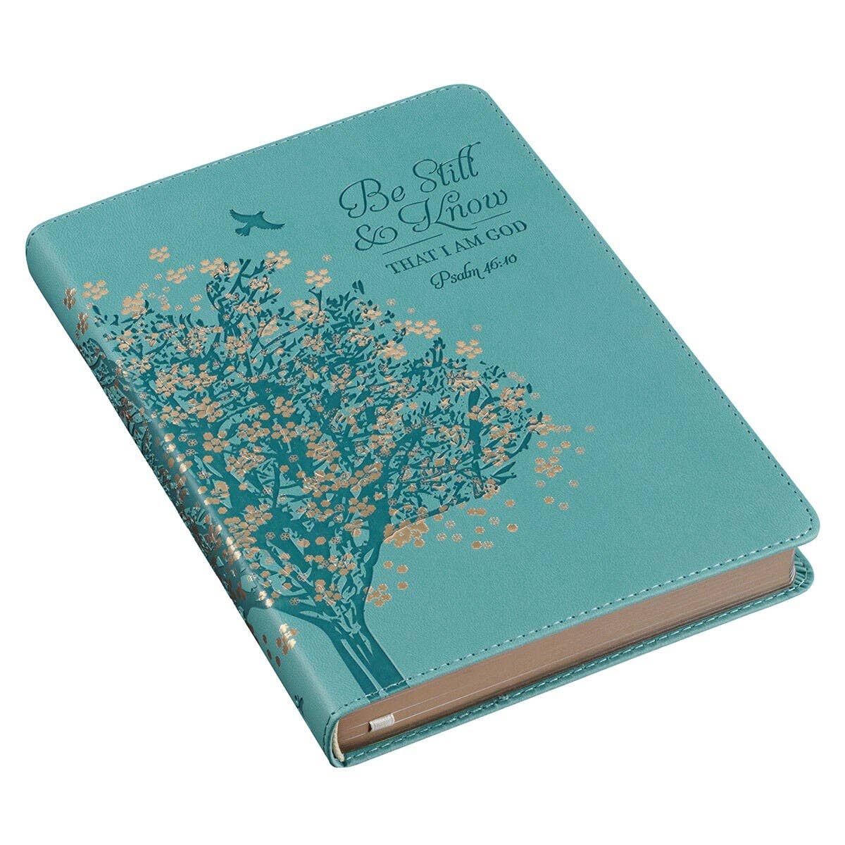 Christian Art Gifts - Journal Classic Teal Be Still & Know Ps. 46:10