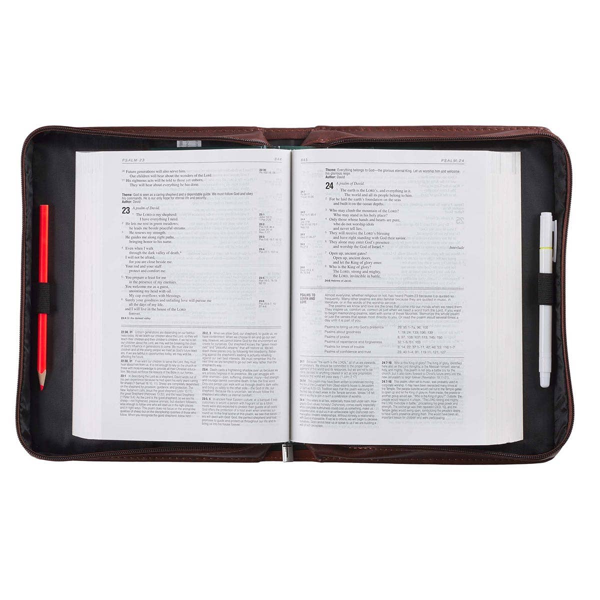 Christian Art Gifts - Bible Cover Classic Brown Two-tone Cross John 3:16