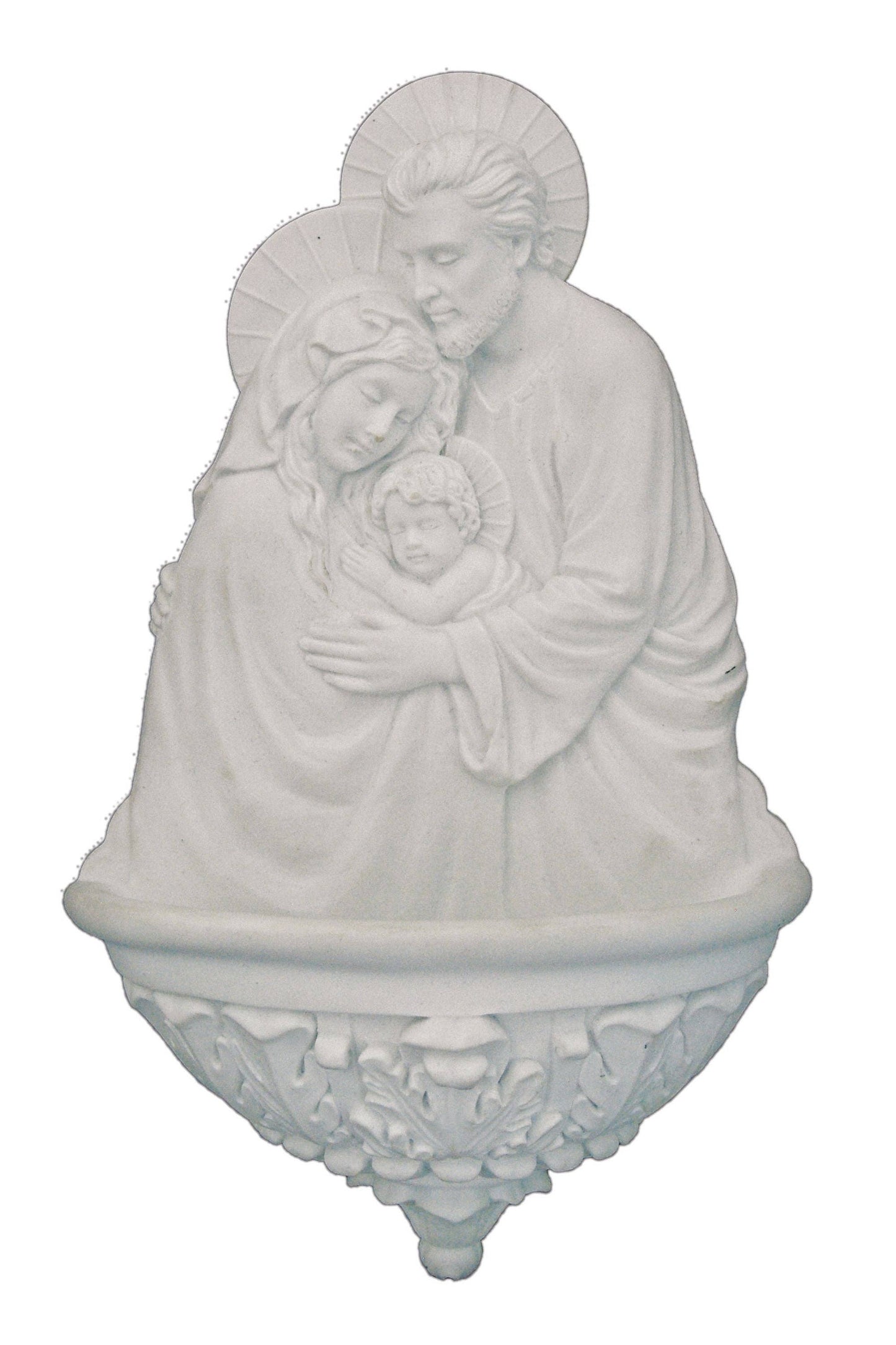 Goldscheider of Vienna - Holy Family Font in White 9"