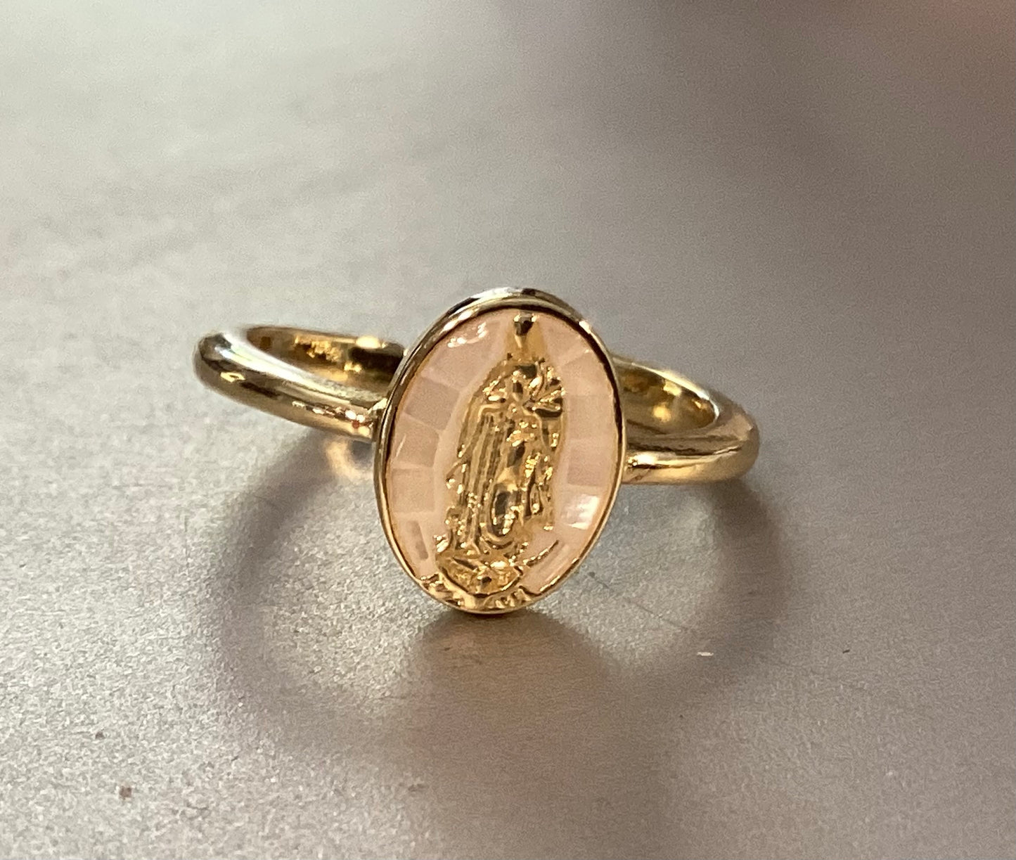 Gold filled Our Lady Guadalupe rounded