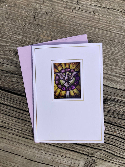 Bright Greetings - Confirmation Spirit of Light sun-catcher card | Blank card