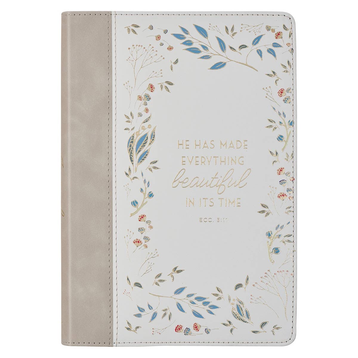 Christian Art Gifts - Journal Classic Beige/Cream Everything Beautiful Ecc. 3:11