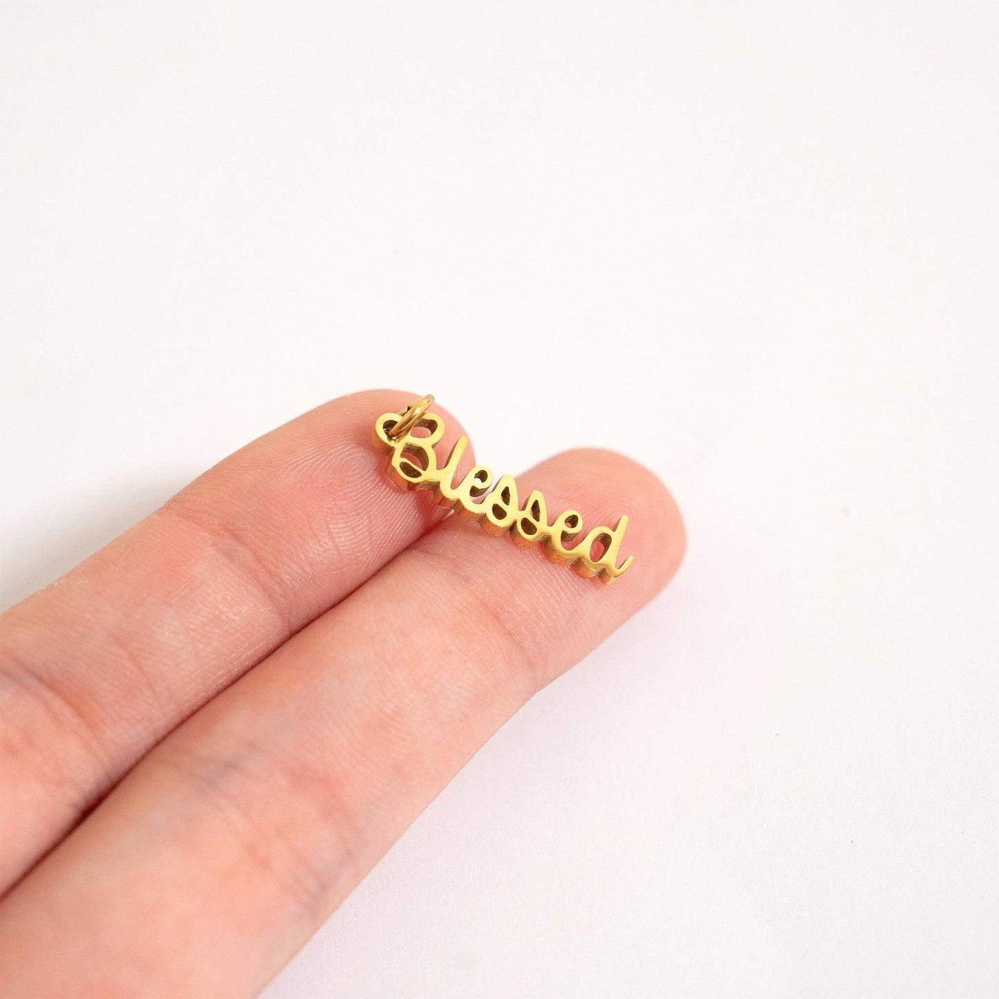 WJW - 18K Gold PVD Stainless Steel Blessed Charm