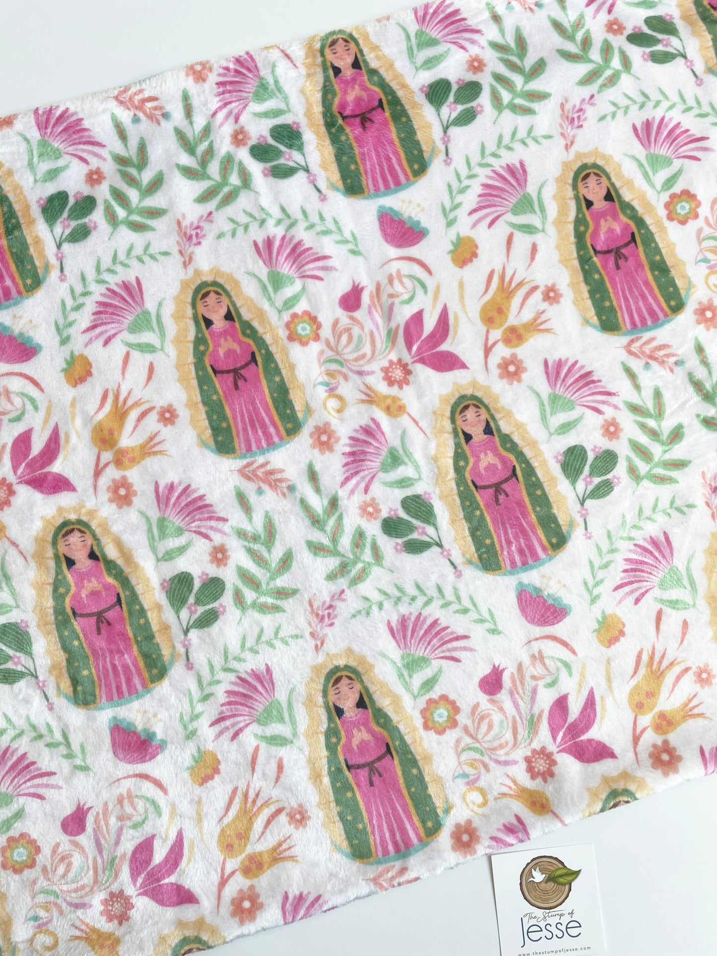 The Stump of Jesse - Our Lady of Guadalupe Minky Blanket
