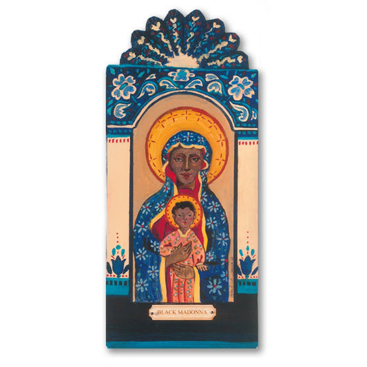 Retablos - Black Madonna - Wisdom Illumination of Mind and Protection