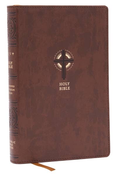 HarperCollins Christian Publishing - NRSVCE Sacraments of Initiation Catholic Bible, Brown Leathe