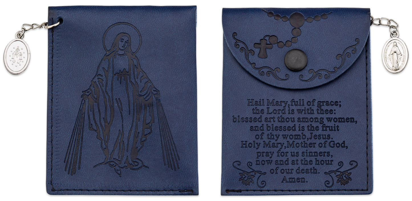 Rosary Case-Miraculous-Blue