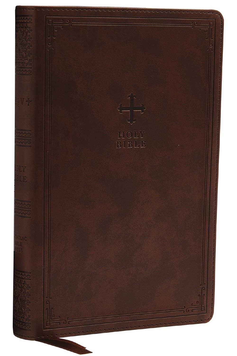 HarperCollins Christian Publishing - NRSV Catholic Edition Gift Bible, Brown Leathersoft (Comfort