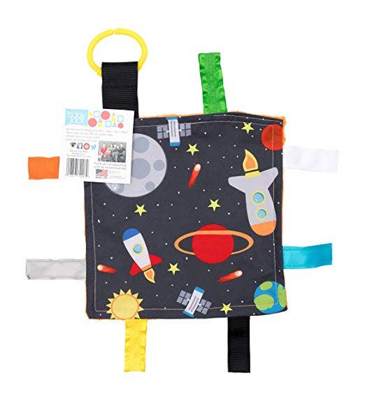 Baby Jack and Company - Space Rockets Crinkle Tag Square 8x8 Baby Teach @ Home Toy