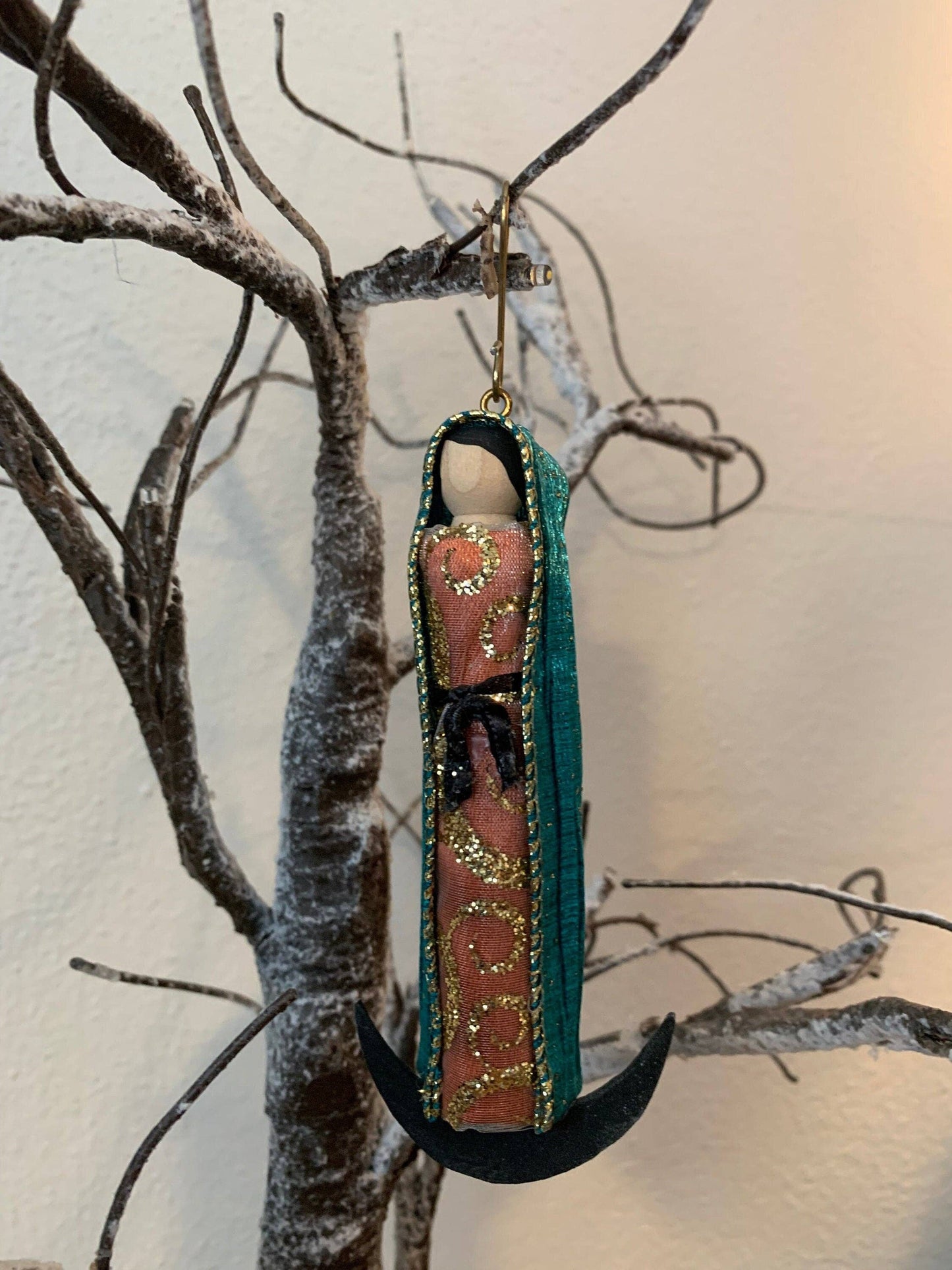 Our Saint Family - Our Lady of Guadalupe Wooden Doll Ornament