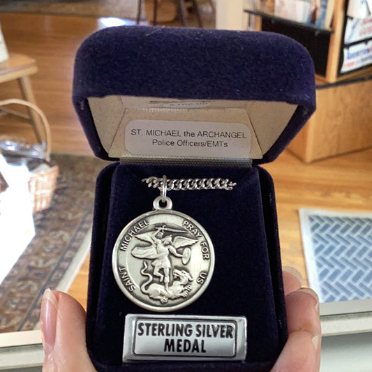 Sterling Silver St Michael/ Guardian Angel Necklace