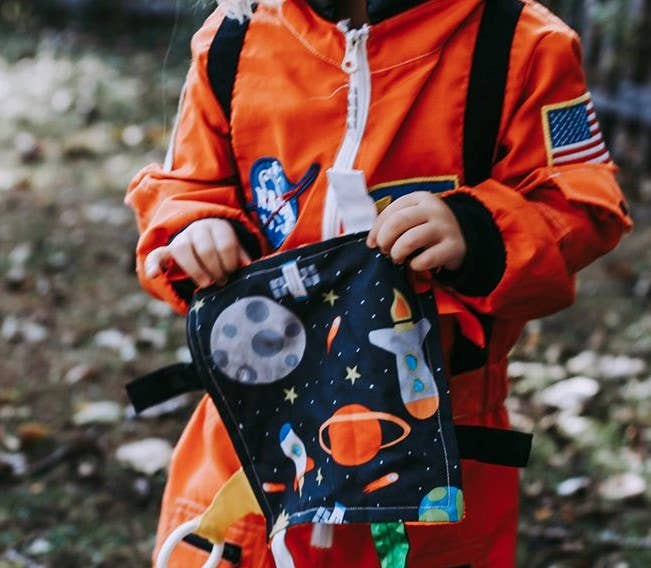 Baby Jack and Company - Space Rockets Crinkle Tag Square 8x8 Baby Teach @ Home Toy