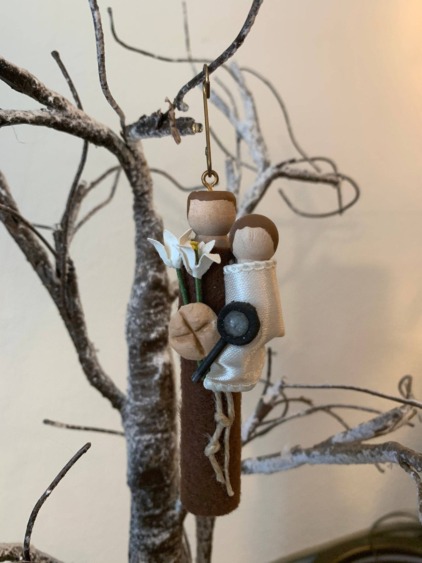 Our Saint Family - St. Anthony of Padua Wooden Doll Ornament