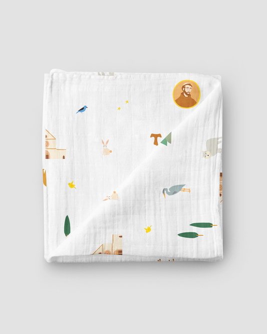 Be A Heart - Catholic Muslin Swaddle Baby Blanket