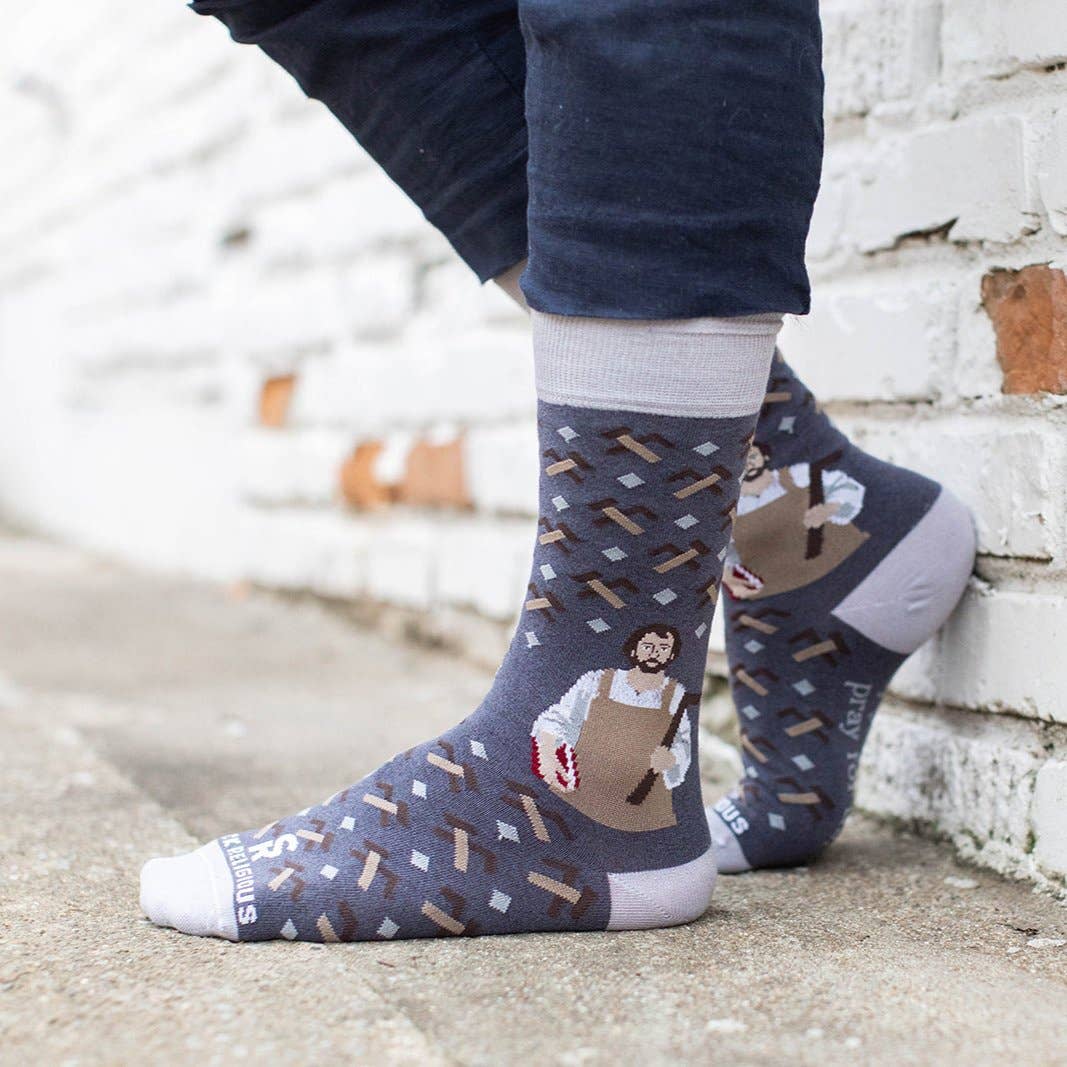Sock Religious - St. Joseph the Worker Adult Socks