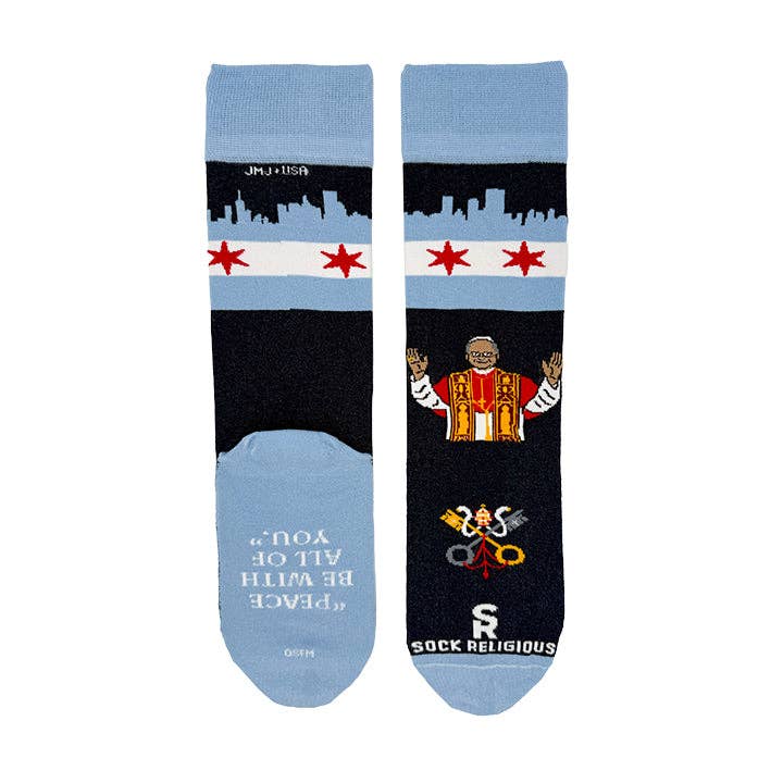 Sock Religious - Pope Leo XIV - Chicago Adult Socks