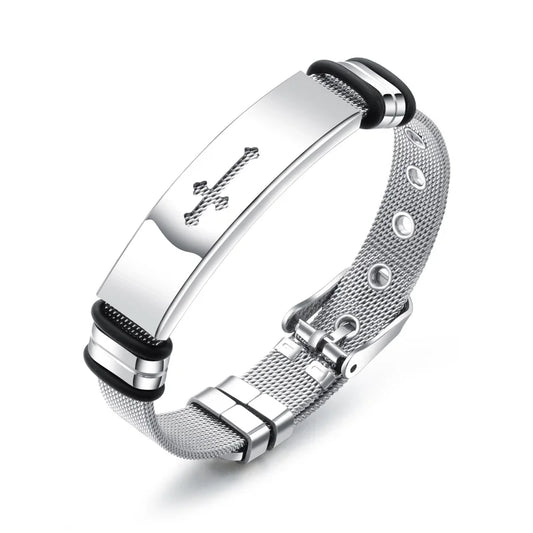 Stainless Steel Classic Cross Bracelet
