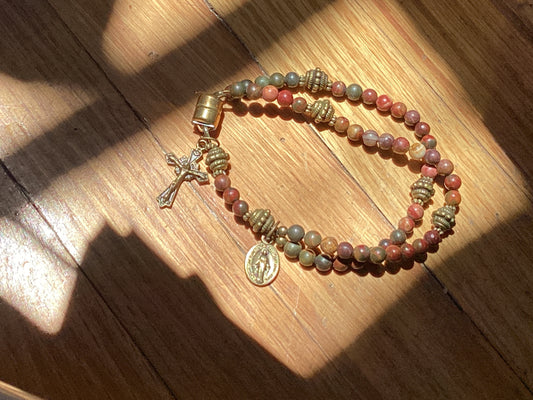 Red Creek Jasper Wrist Rosary