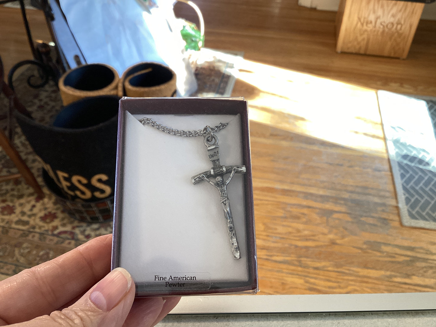 Pewter Papal Crucifix