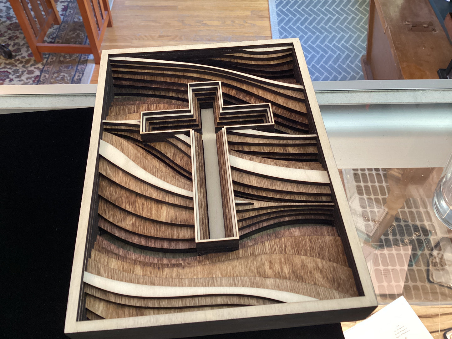 Stained Wave Cross
