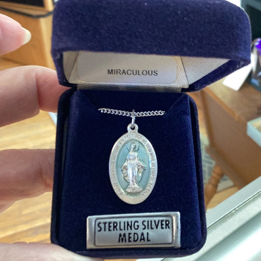 Miraculous Medal / Blue epoxy