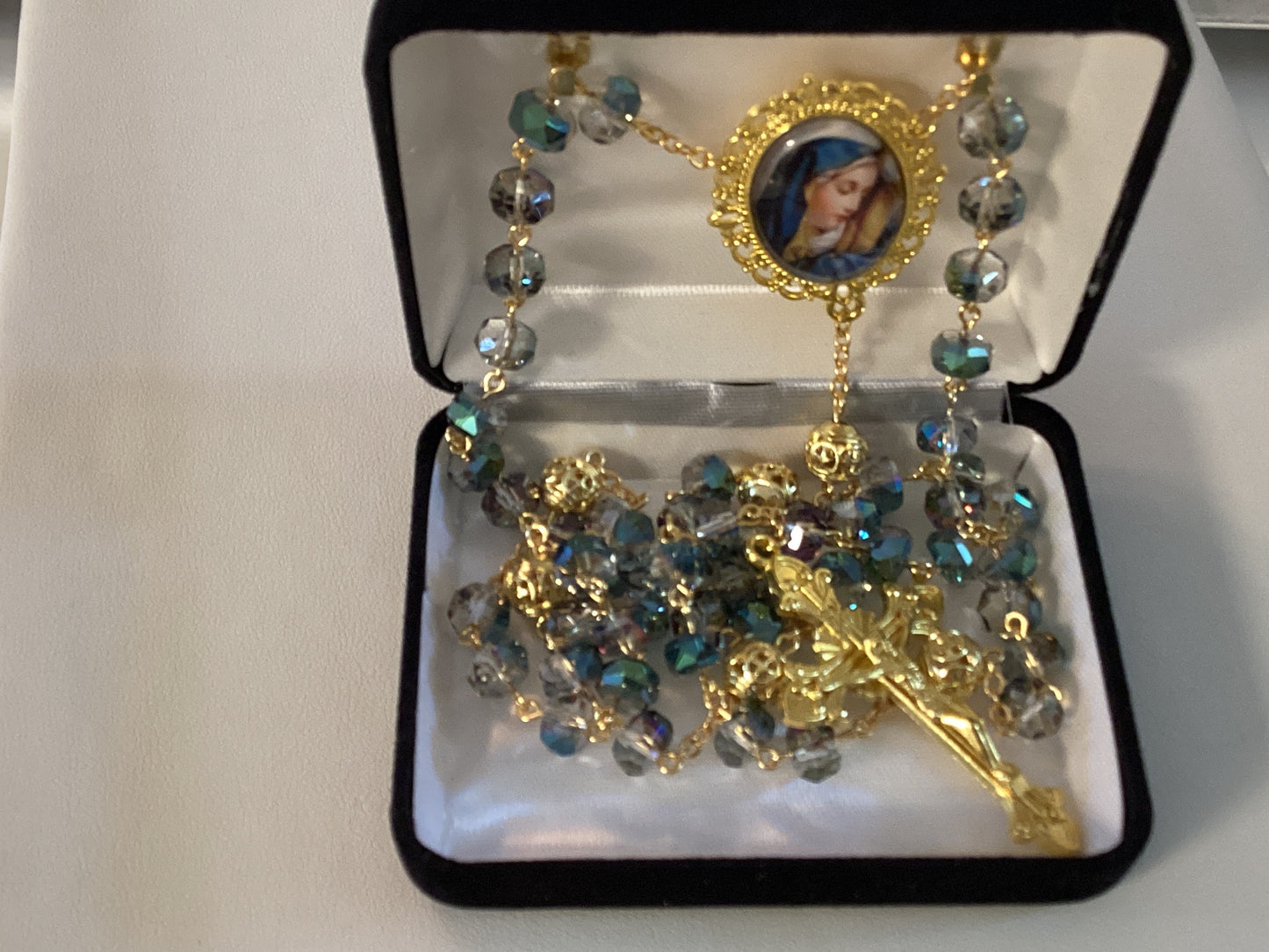 Madonna Rosary in Gold