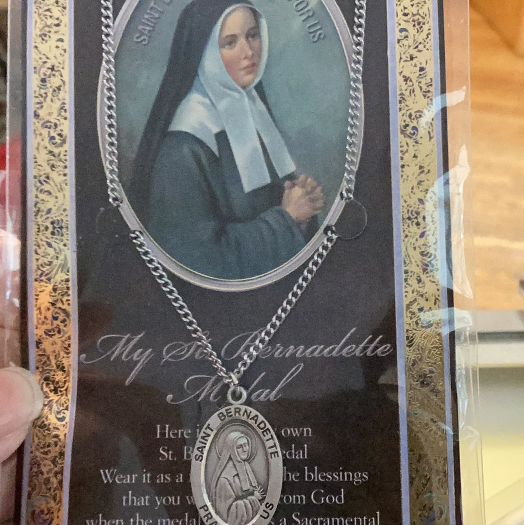 Pewter Saint Medals and Holy Cards