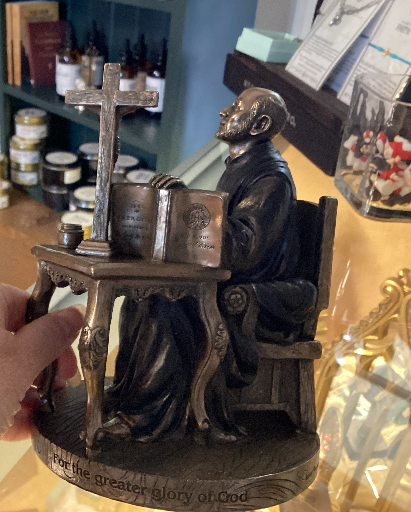 St. Igantius of Loyola Statue in Cold Cast Bronze 6.5"