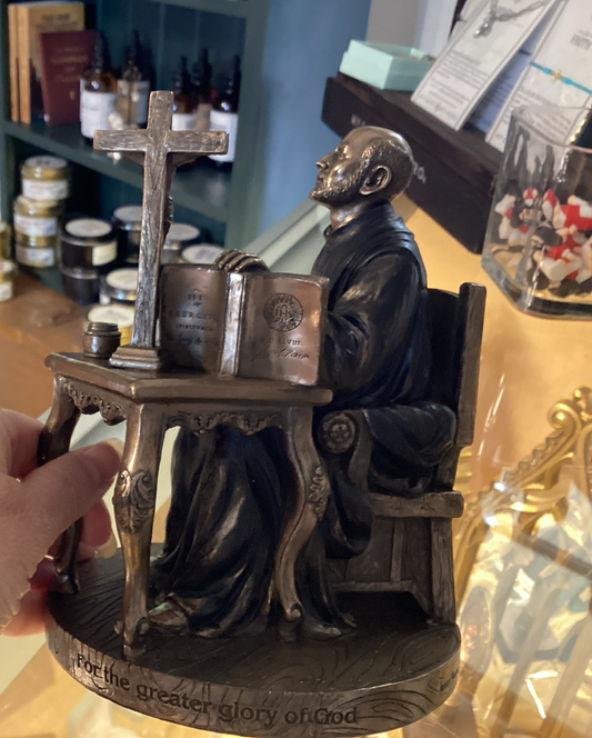 St. Igantius of Loyola Statue in Cold Cast Bronze 6.5"