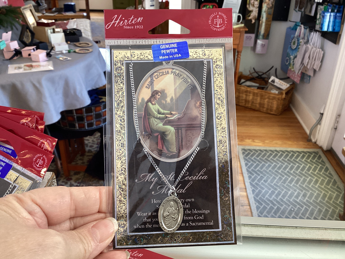 Pewter Saint Medals and Holy Cards