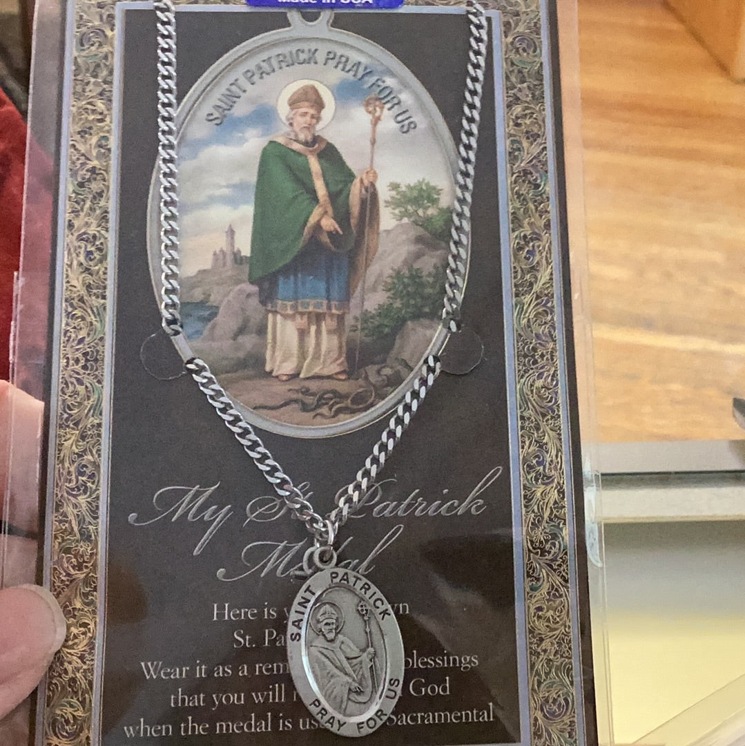 Pewter Saint Medals and Holy Cards