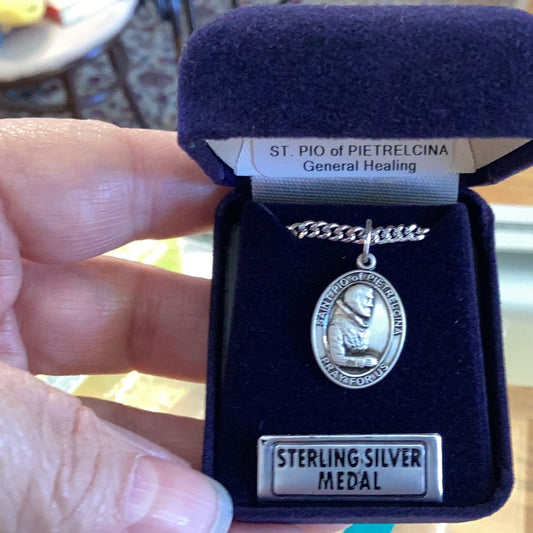 Oval St Pio Medal