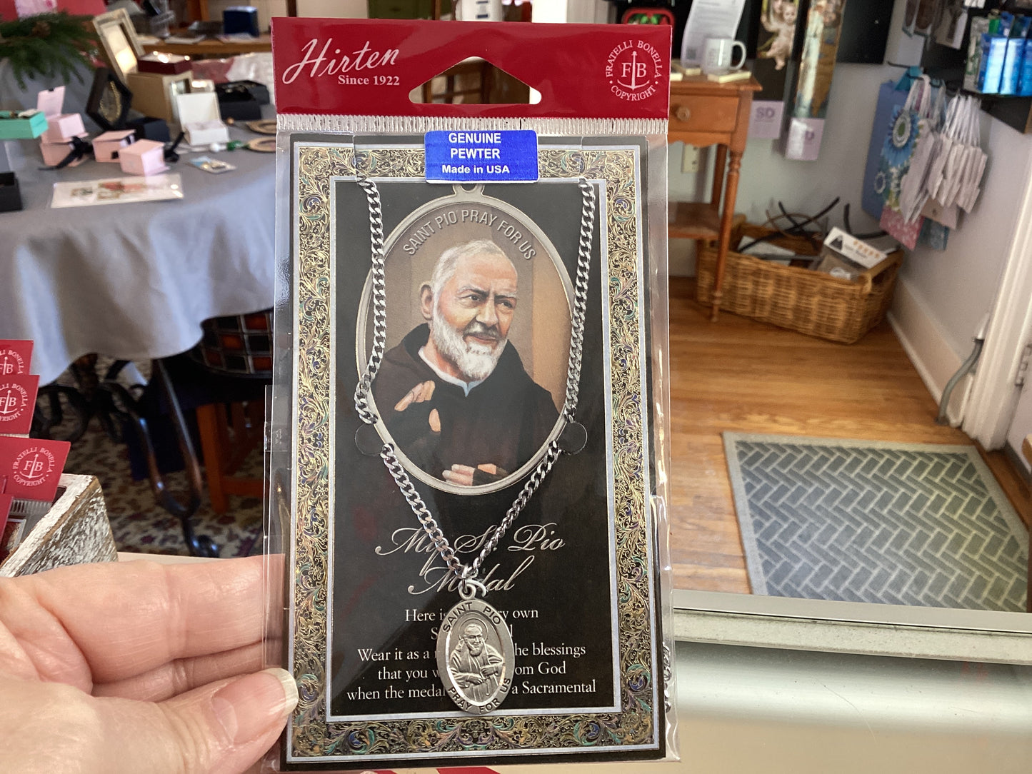 Pewter Saint Medals and Holy Cards