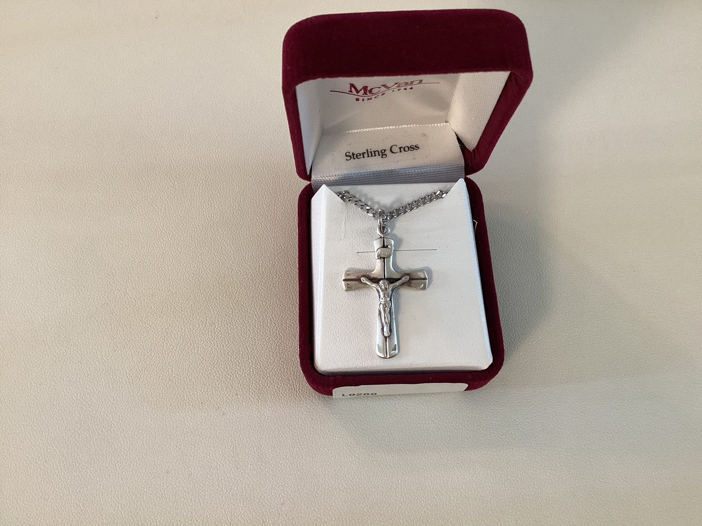 Sterling Silver Flared Crucifix Necklace